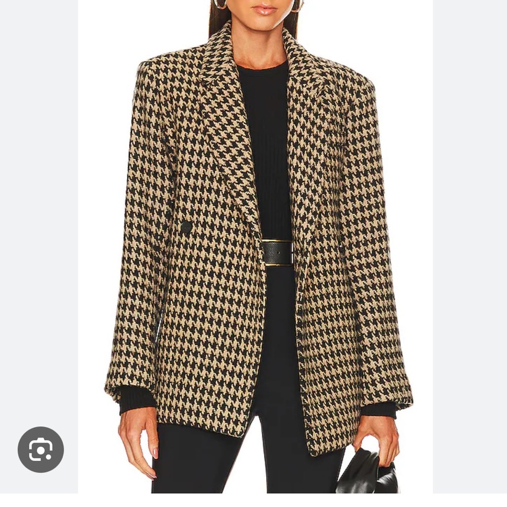 Anine Bing Houndstooth Kaia Blazer
